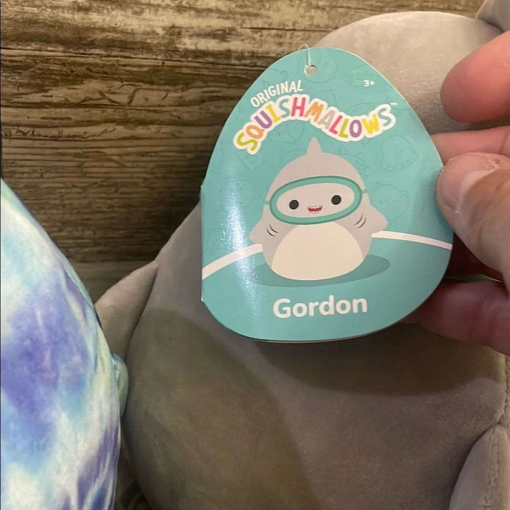 Squishmallows Blue and Gray SHARKS 3 Stuffed Animals‎ Set Luther 2 Gordon’s